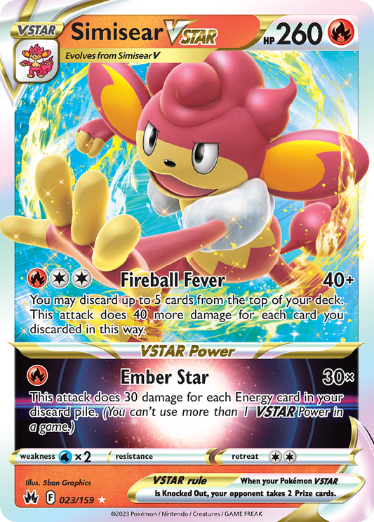 Simisear VSTAR - 023/159 - holofoil - Crown Zenith