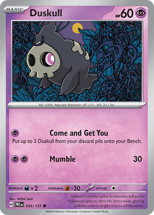 Duskull - 035/131 - pokeBallReverseHolofoil - Prismatic Evolutions