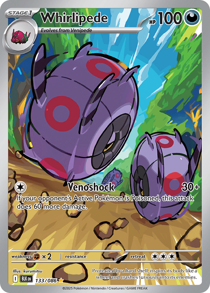 Whirlipede - 133/086 - holofoil - Black Bolt