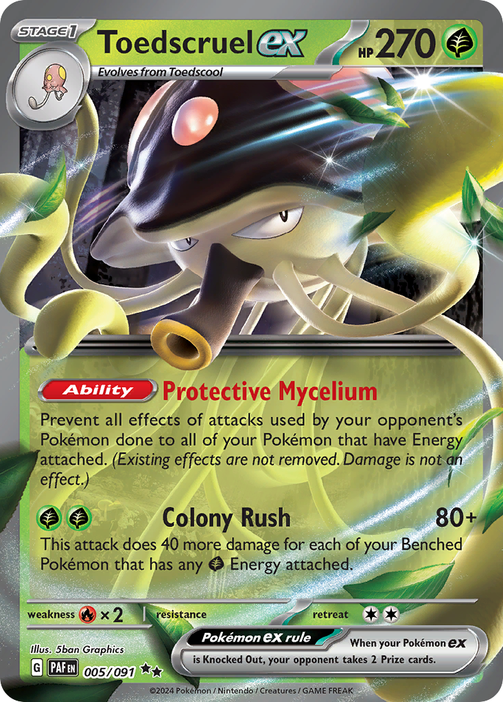 Toedscruel ex - 005/091 - holofoil - Paldean Fates