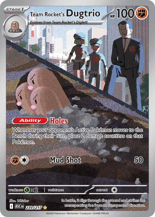 Team Rocket's Dugtrio - 239/217 - holofoil - Ascended Heroes