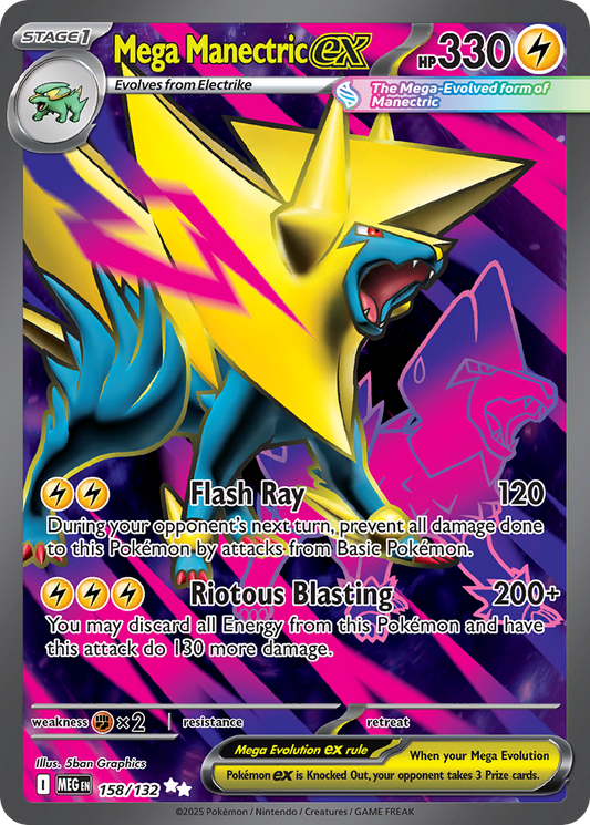 Mega Manectric ex - 158/132 - holofoil - Mega Evolution