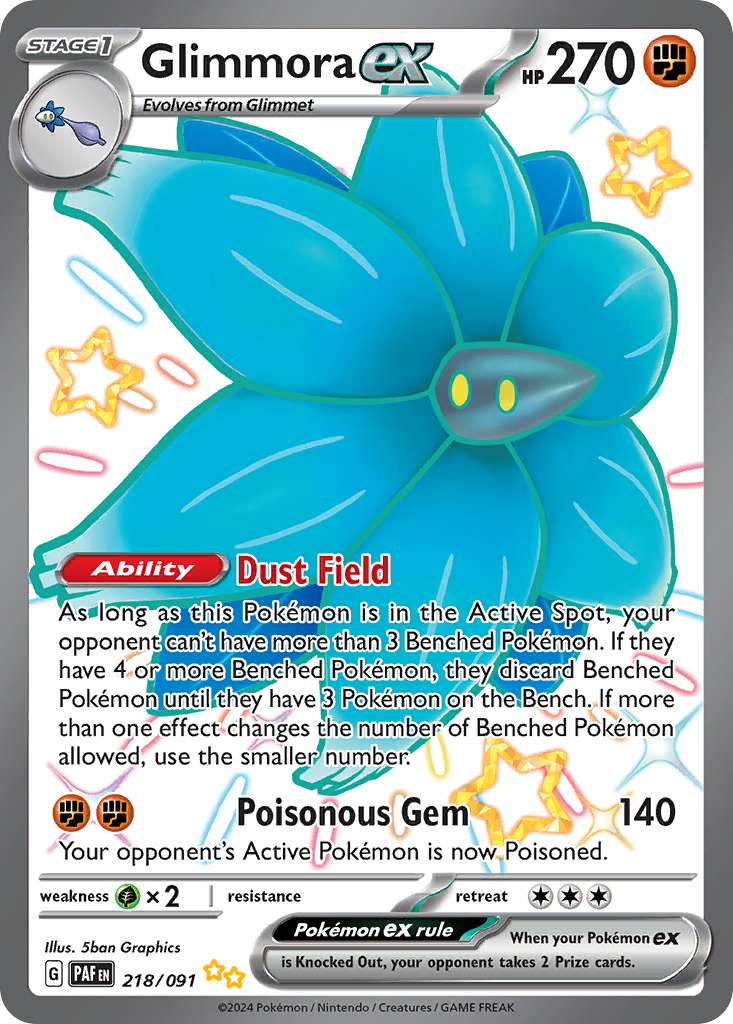 Glimmora ex - 218/091 - holofoil - Paldean Fates