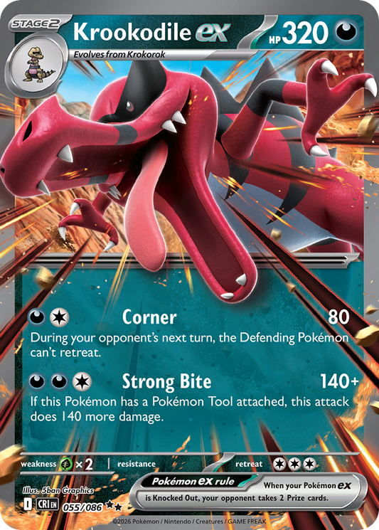 Krookodile ex - 055/086 - holofoil - Chaos Rising