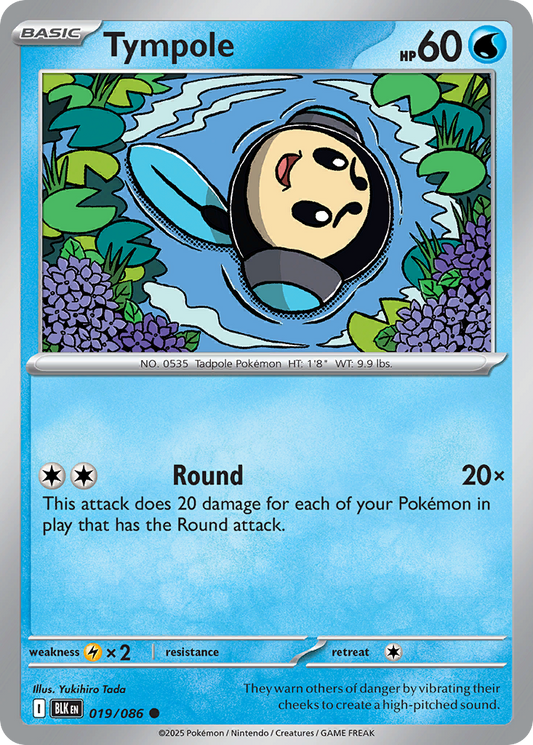 Tympole - 019/086 - pokeBallReverseHolofoil - Black Bolt