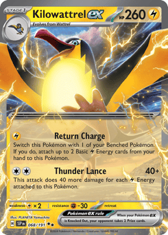 Kilowattrel ex - 068/191 - holofoil - Surging Sparks