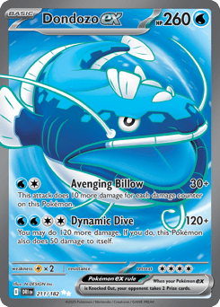 Dondozo ex - 211/182 - holofoil - Destined Rivals