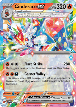 Cinderace ex - 038/217 - holofoil - Ascended Heroes