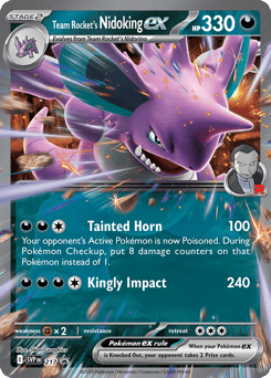 Team Rocket's Nidoking ex - 217/224 - holofoil - Scarlet & Violet Black Star Promos